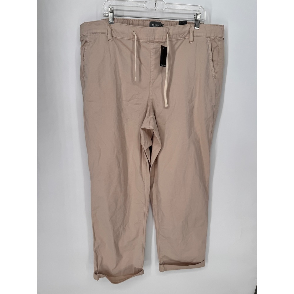 Torrid Pants Womens 2 Regular Beige NWT Weekend Straight Twill Mid Rise 4055